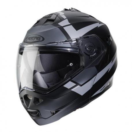 CABERG (2021/2022) KASK SZCZĘKOWY FLIP-UP MODEL DUKE II KITO KOLOR CZARNY MAT/SZARY ROZMIAR S