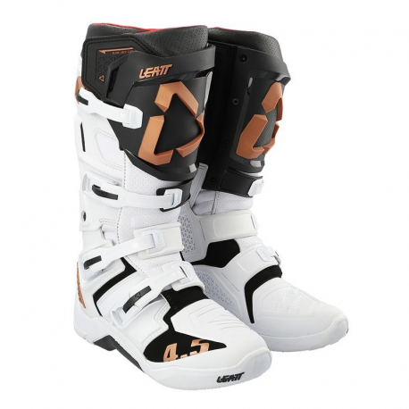LEATT (2021/2022) BUTY CROSS 4.5 BOOTS WHITE KOLOR BIAŁY/CZARNY/ZŁOTY ROZMIAR 48 / 31.5 cm