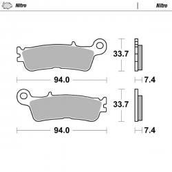 MOTO-MASTER KLOCKI HAMULCOWE SINTER METAL ENDURO: 21 (NITRO) YAMAHA YZF 250 '21-, WRF 450 '21-, YZF 450 20-