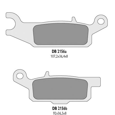 DELTA BRAKING KLOCKI HAMULCOWE KH444 YAMAHA YFM 550 GRIZZLY '11-14, YFM 700 GRIZZLY '07-18 PRAWY PRZÓD - ZASTĘPUJĄ DB2156MX-D OR