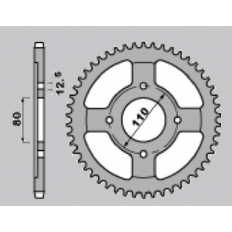 CHT ZĘBATKA TYLNA 284 39 (284-39) (JTR284.39) HONDA CB 750/1100 '79-'89