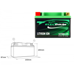 ELECTHIUM AKUMULATOR LITOWO-JONOWY ZE WSKAŹNIKIEM NAŁADOWANIA HJTX9(L)-FP (150X87X105) (YTX9-BS, YTR9-BS, YTX9A-BS) (WAGA 0,7KG)