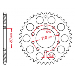 Grosskopf, rozeta, 334 45 Honda VFR750 86-89, CBX550/750, Triumph (344-45) (JTR1334.45)