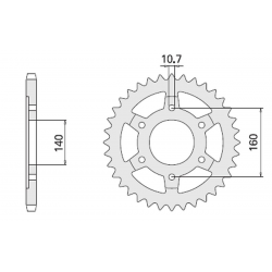 CHT ZĘBATKA TYLNA 502 47 502 47 KAWASAKI GPX750R (502-47) (JTR502.47)