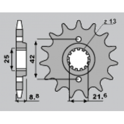 JR ZĘBATKA PRZEDNIA 523 15 KAWASAKI KLR600 (JTF516.15)