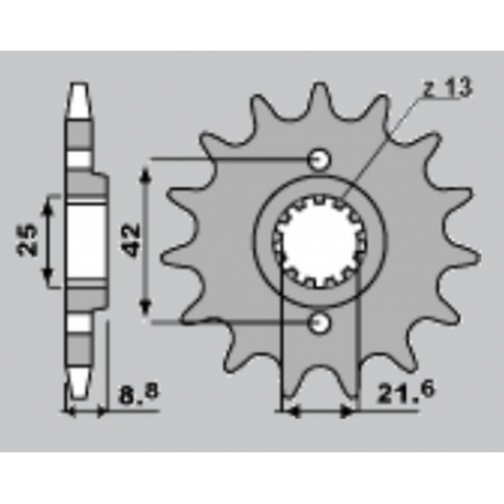 JR ZĘBATKA PRZEDNIA 523 15 KAWASAKI KLR600 (JTF516.15)