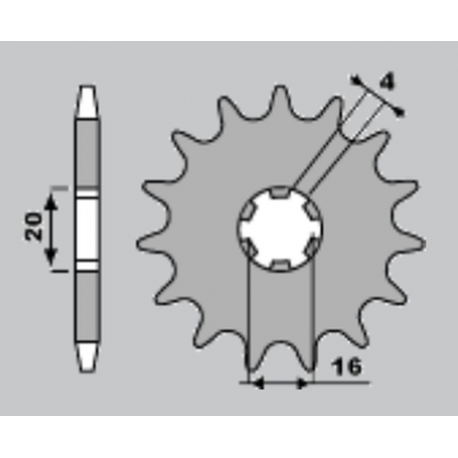 JR ZĘBATKA PRZEDNIA 560 12 KAWASAKI KX 80/85