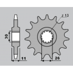 CHT, přední řetězové kolečko, 579 18 Yamaha FZ1 '06-'13, R1 '04-'14, FJ 1100 1200 (JTF579.18)