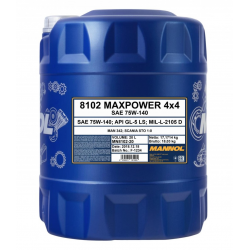MANNOL MAXPOWER 4X4 75W140 API GL5 - OLEJ PRZEKŁADNIOWY SYNTETYCZNY 20L (75W-140)