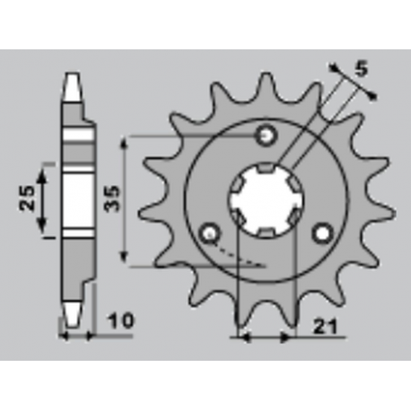 GROSSKOPF PROMOCJA ZĘBATKA PRZEDNIA 823 12 HUSQVARNA 125/240/250/350/400/430/500 '83-'89, HUSABERG FC/FE 350 '96-'01, FC/FE 400