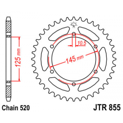 JT, rozeta 855 45 (řetěz 520) (85545JT)