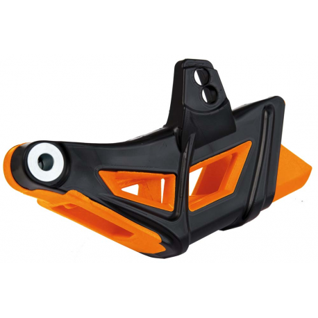 RACETECH PROWADNICA ŁAŃCUCHA KTM SX/SXF 07, EXC/EXCF 08-13 KOLOR CZARNY POMARAŃCZOWY OEM 77304070310 (WZMACNIANA TEFLONEM) (KT03