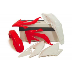 RACETECH KOMPLET PLASTIKÓW HONDA CRF 450X (08-17) KOLOR OEM BIAŁY CZERWONY