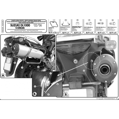 KAPPA STELAŻ KUFRÓW BOCZNYCH MONOKEY SIDE SUZUKI DL 1000 V-STROM