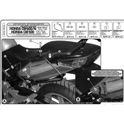KAPPA STELAŻ POD SAKWY BOCZNE HONDA CBF 500 '04-'09, CBF 600S/N '04-'09, CBF 1000 '06-'09