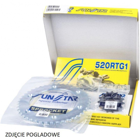 SUNSTAR ZESTAW NAPĘDOWY KAWASAKI ER6F/N/ABS 06-16, VERSYS 650 / ABS 07-19 PLUS ZŁOTY (15/46/114) (DO 1000CC) (SUN32515/SUN1-3356