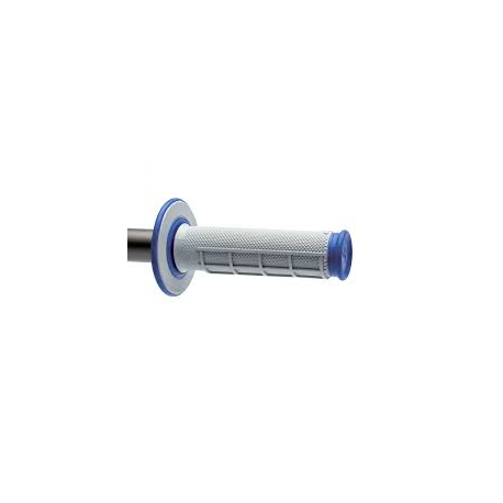 RENTHAL MANETKI MX DUAL COMPOUND 1/2 WAFFLE BLUE, DWUSKŁADNIKOWE, KOLOR SZARY/NIEBIESKI