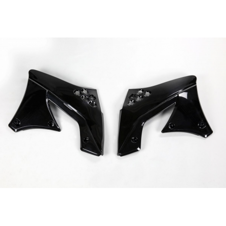 UFO 2021/10 OSŁONY CHŁODNICY KAWASAKI KXF 250 '09-12, KOLOR CZARNY