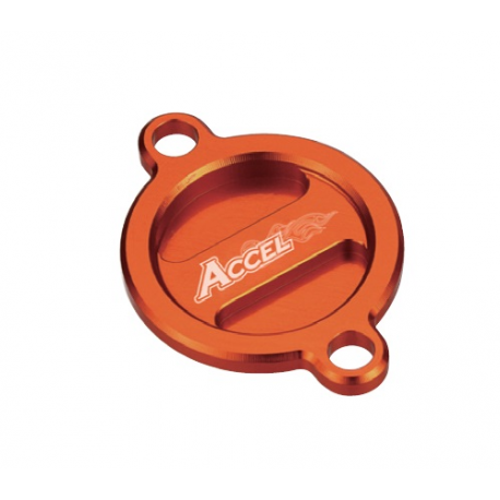 ACCEL POKRYWA FILTRA OLEJU KTM EXC 400/450/530 '08-'11, SXF 450/505 '07-'12, SXF 350 '11-'19 KOLOR POMARAŃCZOWY