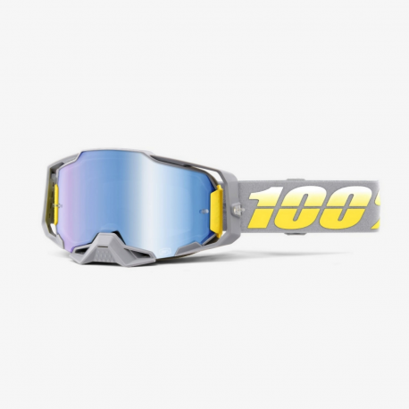 100 PROCENT FA21 (NOWOŚĆ 2022) GOGLE ARMEGA COMPLEX - MIRROR BLUE LENS KOLOR SZARY/ŻÓŁTY SZYBKA NIEBIESKIE LUSTRO