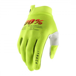 100 PROCENT (2022) RĘKAWICE ITRACK FLUO YELLOW KOLOR ŻÓŁTY FLUO ROZMIAR S STARY KOD: 10015-004-10