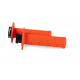 RACETECH 2022/04 MANETKI R20 LOCK-ON (22+25MM) KOLOR POMARAŃCZOWY NEON (HALF WAFFLE) + 8 ADAPTERÓW ROLGAZU
