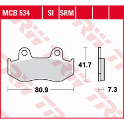 TRW LUCAS ZF KLOCKI HAMULCOWE KH092 ORGANIC HONDA CR 125R '84-'86, MTX 125 '85-'95, NES/SH 125/150 '00-'08, XL 125R '85-'91, XL
