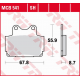 TRW LUCAS ZF KLOCKI HAMULCOWE KH104 SINTER STREET YAMAHA FZR 250 '87-'88, TZR '85-'92, FZ 600 '86-'87, FZS 600 FAZER '98-'03, XJ