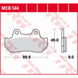 TRW LUCAS ZF KLOCKI HAMULCOWE KH069 KH069/2/3 ORGANIC HONDA CBX 125F '84-'88, CN 250 HELIX '86-'99, NSR 250/400R '85-'86, CB 450