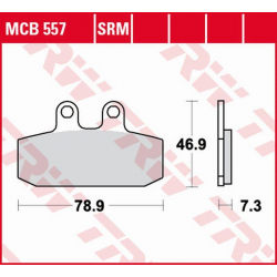 TRW LUCAS ZF KLOCKI HAMULCOWE KH256 SINTER APRILIA ATLANTIC 500 '02-'05, SCARABEO 500 '02-'12, LEONARDO 250 '99-'04, SCARABEO 15