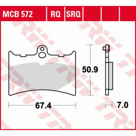 TRW LUCAS ZF KLOCKI HAMULCOWE KH126 SINTER TRACK APRILIA AF-1 125 '89-'92, RS 125 '92-'04, AF-1 250 '90-, BENELLI CHRONO/CX 125