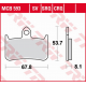 TRW LUCAS ZF KLOCKI HAMULCOWE KH187 SINTER TRACK HONDA CB 250F HORNET '96-'01, NTV 600 BROS/NT 650 HAWK '88-'90, NR 750 '92-, RV
