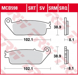 TRW LUCAS ZF KLOCKI HAMULCOWE KH196 SINTER ROAD/TRACK HONDA CBR 250R '88-'94/'11-'14, CB 600 HORNET '98-'15, CBF 600 '04-'10, VT