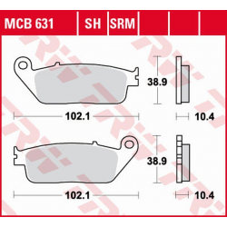 TRW LUCAS ZF KLOCKI HAMULCOWE KH196 SINTER YAMAHA RA 125/400 X-MAX '17-, YP 125/250 X-MAX '10-'16, YP 400 X-MAX '13-'16 PRZÓD