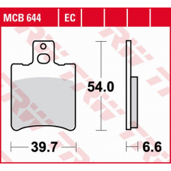TRW LUCAS ZF KLOCKI HAMULCOWE KH193 ORGANIC APRILIA RS 50 '95-'98, SR 50 '93-'04, YAMAHA YA/YM 50 '95-'98, YQ 50 AEROX '96-'12,