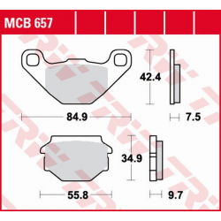 TRW LUCAS ZF KLOCKI HAMULCOWE KH173 ORGANIC APRILIA SX 125 '08-'14, GILERA EGALET 50 '95-'99, MUZ BAGHIRA/MASTIFF 660 '97-'07, S