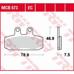 TRW LUCAS ZF KLOCKI HAMULCOWE KH256 ORGANIC HONDA SJ 50/100 '93-'00, CMX 250 REBEL '97-'99, DERBI RAMBLA 125/250/300 '08-'14 PRZ