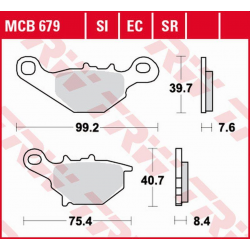 TRW LUCAS ZF KLOCKI HAMULCOWE KH230 SINTER OFFROAD KAWASAKI KLX 125 '03-'06, KMX 125 '99-'03, SUZUKI TR 50 '97-'00, UG 110 '98-'