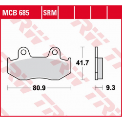 TRW LUCAS ZF KLOCKI HAMULCOWE KH411 SINTER HONDA SCV 110 LEAD '08-'09, CH 125 SPACY '94-'99, PS 125/150 '06-'13, SES 125/150 '02