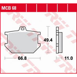 TRW LUCAS ZF KLOCKI HAMULCOWE KH034 ORGANIC YAMAHA XS 250 '77-'80, XS 400 '77-'82, SR 500 '78-'87, XJ 650 '80-'82, XS 650/750 '7