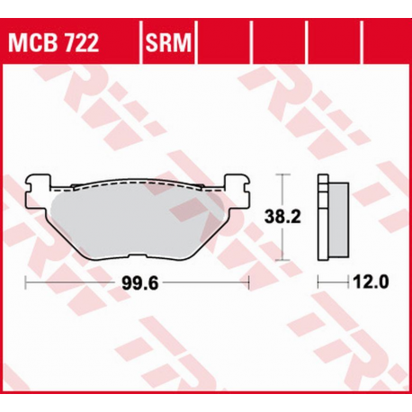 TRW LUCAS ZF KLOCKI HAMULCOWE KH319 SINTER YAMAHA XP 500/530 T-MAX '01-'18, TDM 900 '02-'14, XV/XVS 950 '09-'18, XT 1200Z TENERE