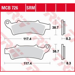 TRW LUCAS ZF KLOCKI HAMULCOWE KH324 SINTER APRILIA ATLANTIC 125 '03-, SCARABEO 125 '04-'10, ATLANTIC 200 '02-'05, SCARABEO 200 '