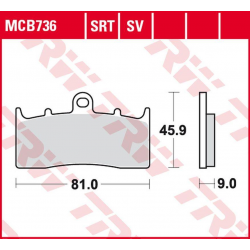 TRW LUCAS ZF KLOCKI HAMULCOWE KH613 SINTER ROAD/TRACK BMW R 1100S, R 1150RS '00-'05, K 1200LT '00-'09, K 1200R/1300R '05-'15, R