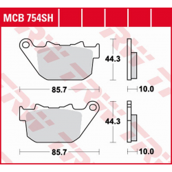 TRW LUCAS ZF KLOCKI HAMULCOWE KH387 SINTER STREET HARLEY-DAVIDSON 883 XL-C/L/N/R ROADSTER/SPORTSTER '03-'15, 1200 XL-C/L/R/X SPO