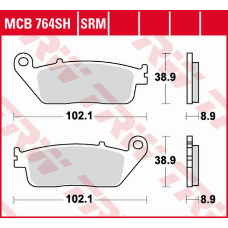 TRW LUCAS ZF KLOCKI HAMULCOWE KH142 SINTER HONDA FJS 400 SILVERWING '06-'16, FJS 600 SILVERWING '01-'16, YAMAHA XC 125 MAJESTY '
