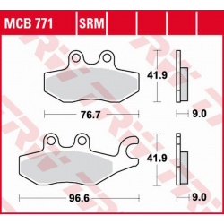 TRW LUCAS ZF KLOCKI HAMULCOWE KH418 SINTER PIAGGIO BEVERLY 125 '10-, MEDELEY 125 '16-, MP3 125 '09-'12, X7 125 '08-'12, XEVO 125