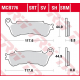 TRW LUCAS ZF KLOCKI HAMULCOWE KH388 SINTER ROAD/TRACK HONDA CBF 500 '04-'08, CB 600 HORNET '07-'15, CBF 600 '04-'13, VT 750 SHAD