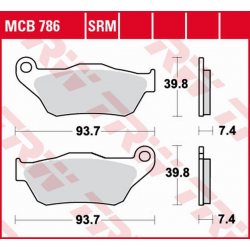 TRW LUCAS ZF KLOCKI HAMULCOWE KH430 ORGANIC YAMAHA YP 125 X-MAX '06-'09, XP 250 X-MAX '05-'09 PRZÓD