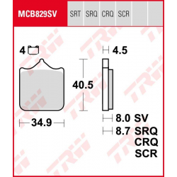 TRW LUCAS ZF KLOCKI HAMULCOWE KH604/4 SINTER ROAD/TRACK BMW S 1000RR '09-'18, S 1000R '13-, TRIUMPH SPEED TRIPLE 1050 '09-'16, P