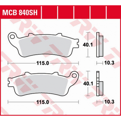 TRW LUCAS ZF KLOCKI HAMULCOWE KH261 SINTER STREET HONDA GL 1800 GOLD WING '01-'17, VFR 800F '06-'13, XL 1000V VARADERO '04-'11,
